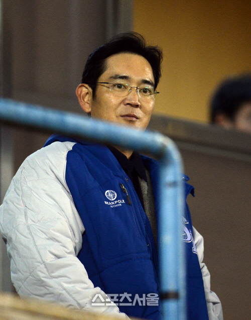 [SS포토] 삼성 라이온즈 응원 온 삼성 이재용 부회장