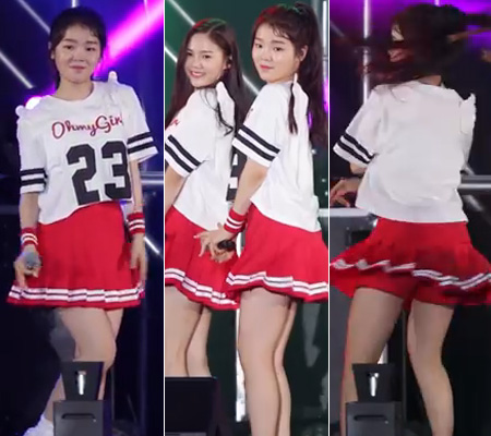 오마이걸 현승희, 역대급 직캠 눈길…속바지까지 노출