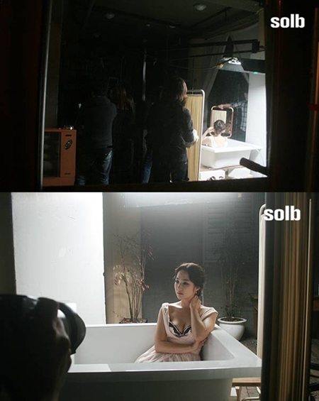 유승호 호흡 박민영, 속옷 화보 촬영장 공개 '볼륨감 살아있네'