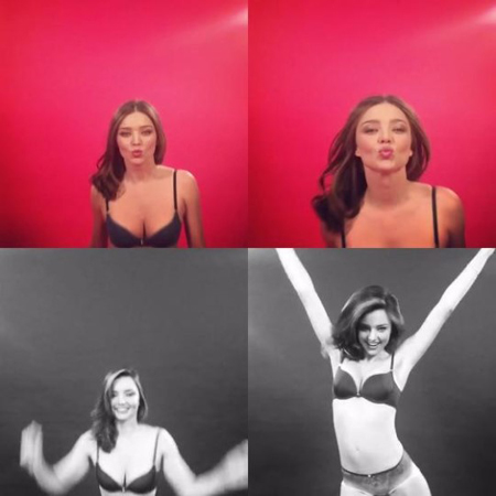 미란다커, 속옷만 입고 찍은 파격 영상 눈길 '남심 초토화'