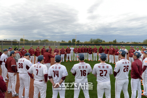 [SS포토] 넥센 스프링 캠프, 올 시즌은 우승이다!