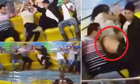 [B급통신] '디스코팡팡' 즐기다 속옷 벗겨진 女, 연인의 '임기응변' 눈길