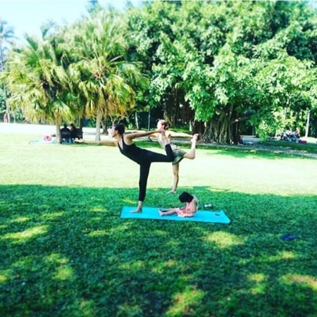 슈퍼맨이 돌아왔다 추사랑, 母 야노시호와 모닝 요가 '꼼지락'
