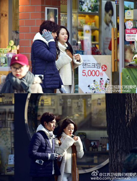 [SS차이나톡] 송지효-진백림, 강추위 뚫고 서울서 '中판 우결' 촬영 중