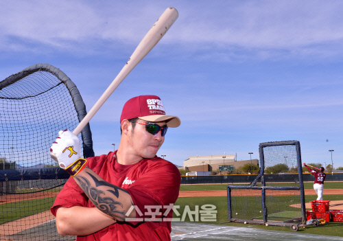 한손배팅하는 박병호, 24일 미네소타로 갑니다[SS포토]