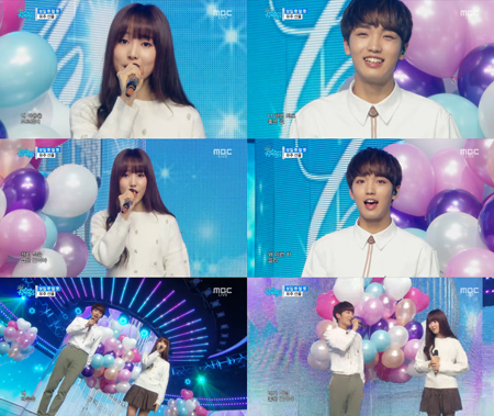 '음악중심' 여자친구 유주-업텐션 선율, 달달한 듀엣 무대 '상큼+발랄'