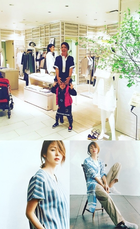 야노시호, 추사랑과 봄맞이 쇼핑 나들이 '청순미 화보까지'