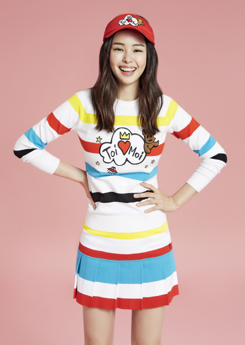 까스텔바쟉_니트 스트라이프 세트