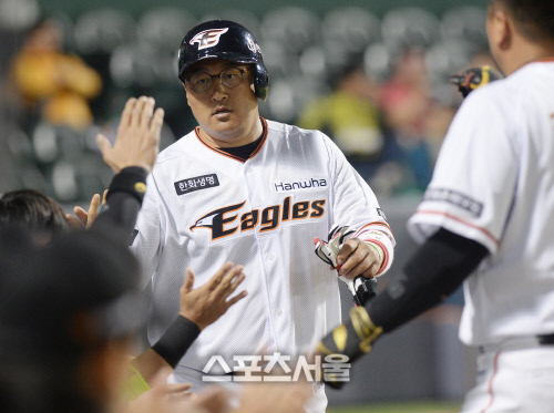 [SS포토] 한화 조인성, 꼭 필요할 때 한방! 제대로 때렸다!