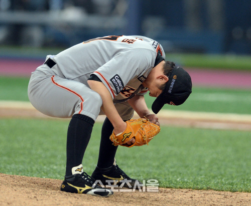 [SS포토] 정우람 \'감격의 역전승이야\'
