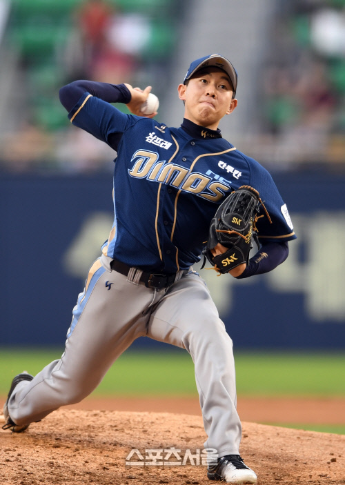 [SS포토]1군 데뷔 첫 선발 NC 임서준