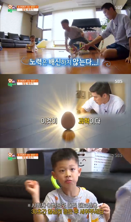 '오마베' 정태우, 간단한 방법으로 달걀 세우기 성공 '환호'
