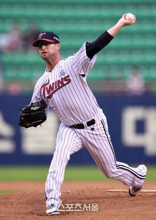 [SS포토]LG 허프, \'허풍이 아님을 보여주마~\'