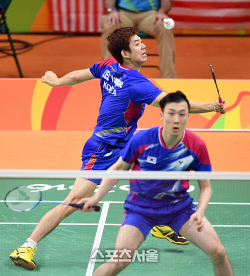 이용대- 유연성 8강전, 말레이시아와 접전[SS포토]