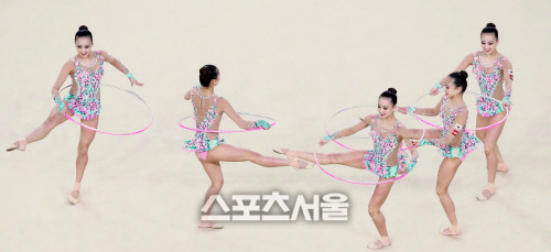 연속사진으로 담아본 손연재의 후프연기[SS포토]