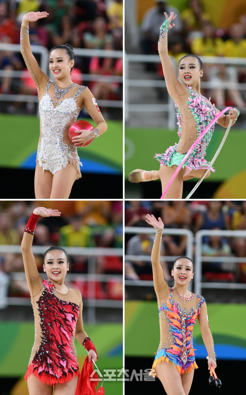 [SS포토]예선 4종목 모두 마친 손연재의 각양각색 화려한 의상