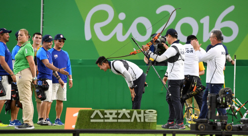 남자양궁 단체 금메달