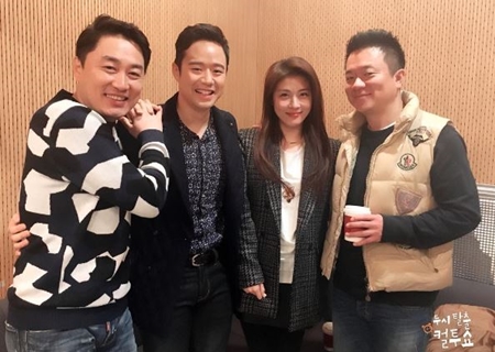 '목숨 건 연애' 하지원·천정명, '컬투쇼' 출연 인증샷 '미소만발'