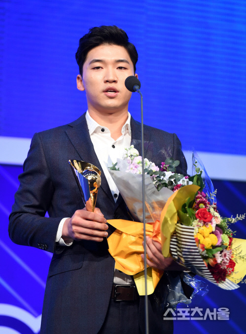 [SS포토] KBO리그 도루상은 삼성 박해민 차지!