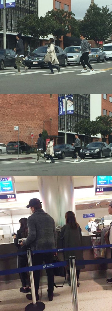 '동반 출국' 비♥김태희, LA 포착 사진 속속 공개