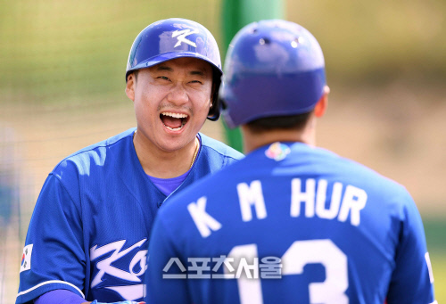 [SS포토]김태군, "사나이의 웃음이 이정도는 돼야죠~"