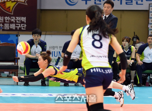 [SS포토]현대건설 김주하, '감독님! 공은 제가 살릴게요!'