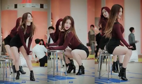 브레이브걸스 유정, 짧은 치마 입고 무대 위에서…