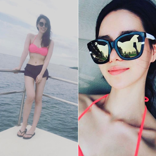 [★SNS] 임지연, 갈비뼈 앙상하게 드러난 비키니 몸매 