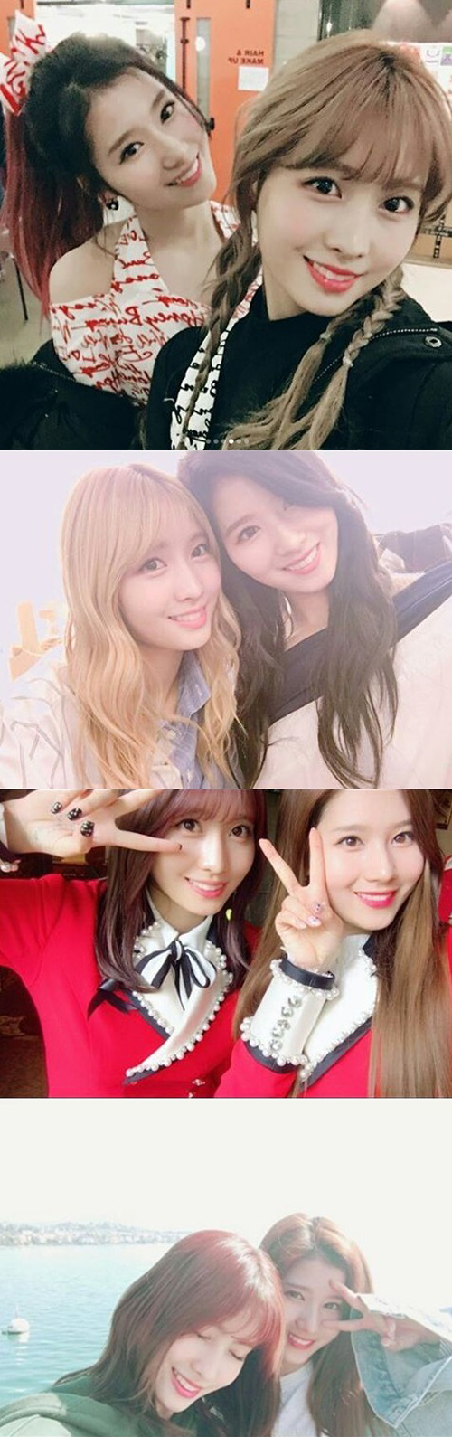 "특별한 외출" 트와이스 사나X모모, 봄을 부르는 미모 '심쿵'