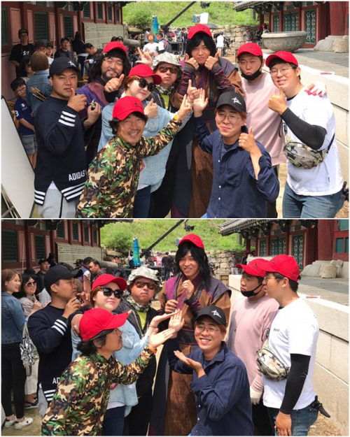 '역적' 윤균상, 선물도 길동스러워...드라마 메시지 새긴 모자 선물