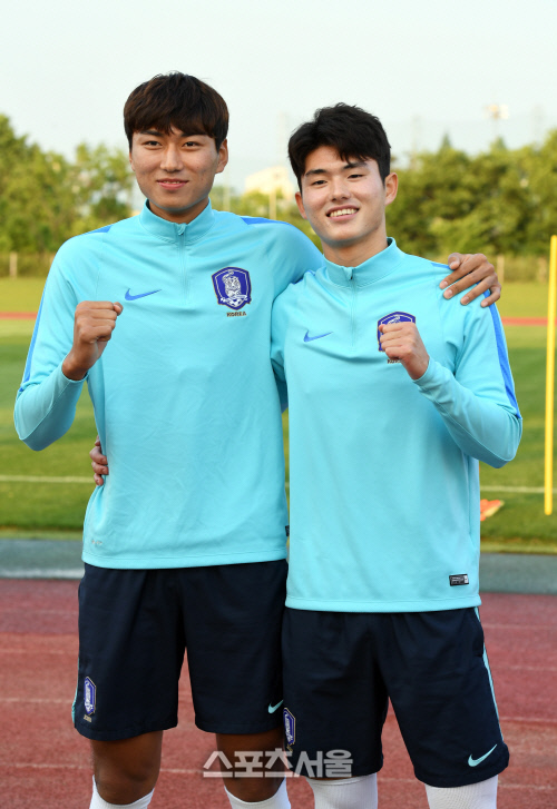 [SS포토]U-20월드컵 대표팀의 환상 콤비 정태욱과 이상민