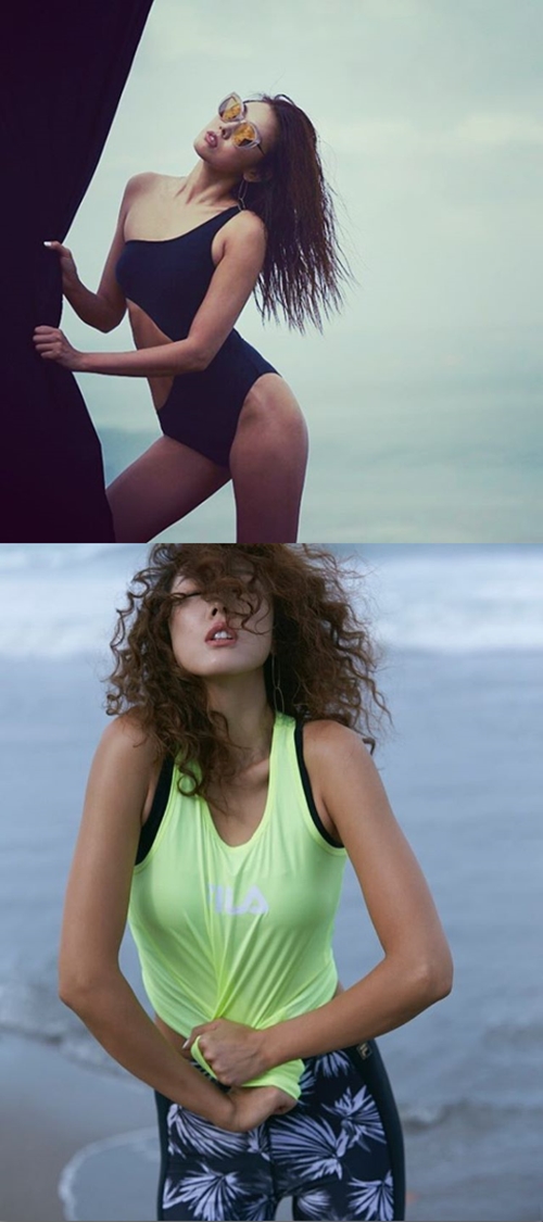 "진짜 S라인" 한혜진, 말이 필요 없는 수영복 자태 