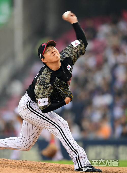 [SS포토] 차우찬 \'승리를 위한 역투\'