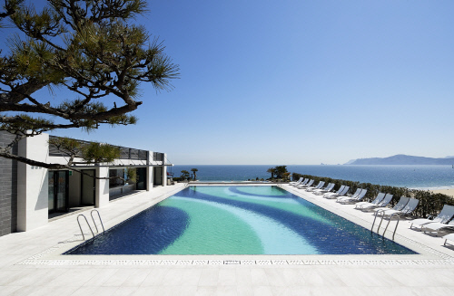 파라다이스호텔 부산 야외 오션스파 풀