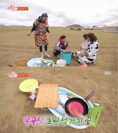 '추블리' 추사랑, 母 야노 시호 도와 설거지까지 '다 컸네'