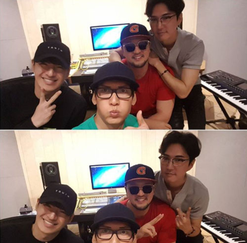 "god 컴백 임박?" 박준형, 윤계상 제외 4인방 녹음실 인증샷 공개