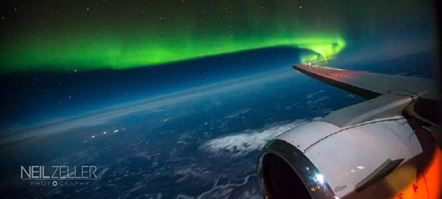 천상에서 직접 보는 오로라