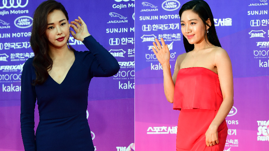 [더서울어워즈] 이하늬 vs 최희서, 블루와 레드로 시선강탈