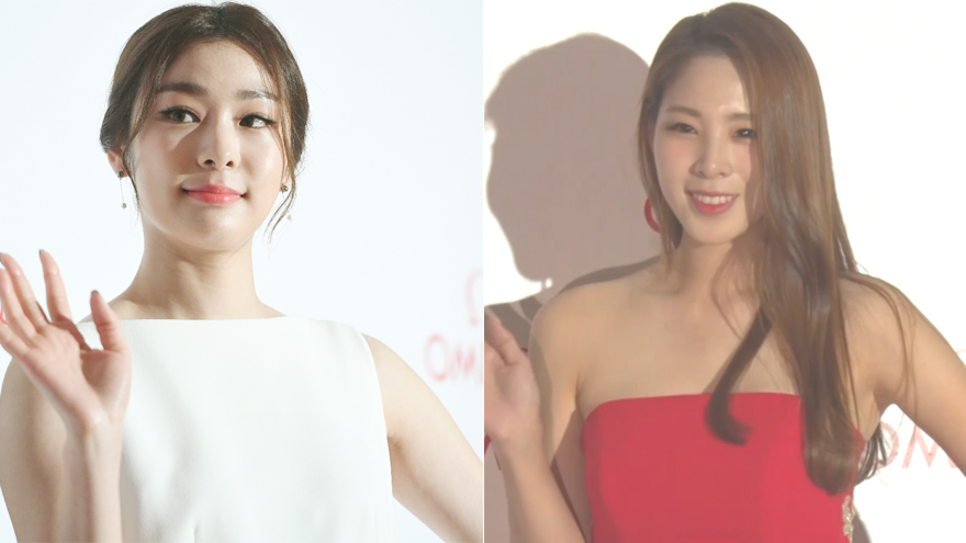 [SS쇼캠] 김연아-신수지, 오늘은 드레스 여신 ('오메가 포토월)