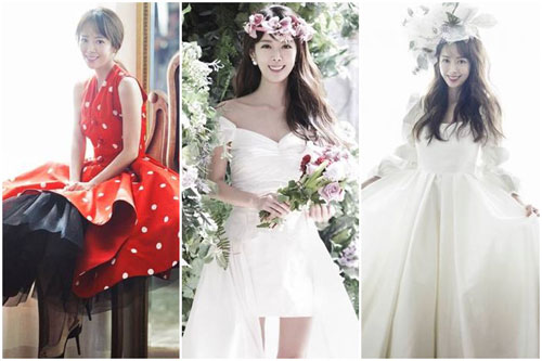 '이하이♥' 신지수, 오프숄더부터 클래식까지 '웨딩드레스의 모든 것'