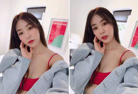 "매혹의 레드 파니" 티파니, 물오른 섹시 매력