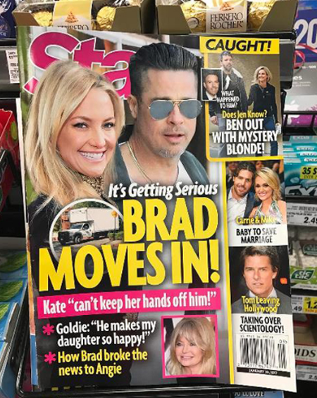 [할리웃톡] 케이트 허드슨, 브래드 피트와 열애설 루머에 '발끈'