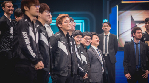 2017개막식에 참가한 삼성 갤럭시 선수들