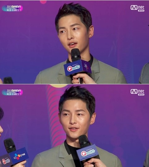 [2017 MAMA] 송중기 "송혜교와 신혼 즐기는 중…차기작 미정"