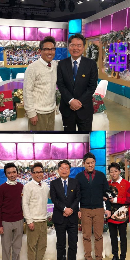 윤종신 "최승호 사장님, 스튜디오 방문"...'라스' MC들과 인증샷