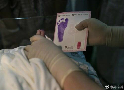 채림 득남 발도장