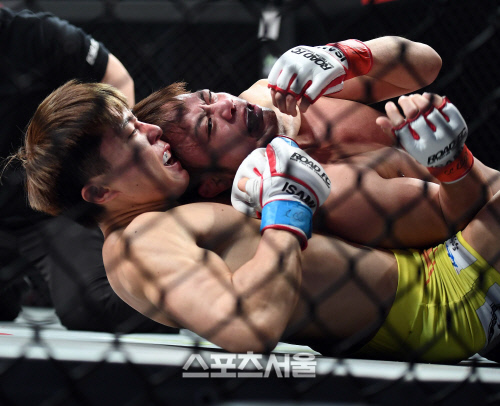 [포토]로드FC 기원빈, \'이와타 케이스케, 포기해!\'