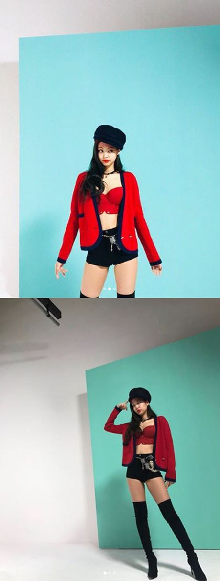 "몸매가 다했네" 블랙핑크 제니, 핫팬츠로 뽐낸 완벽한 각선미