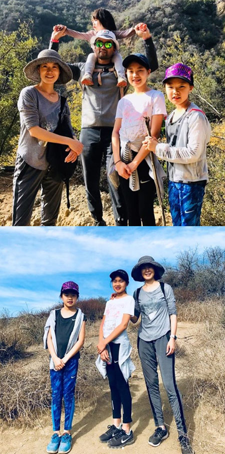 [★SNS] 박찬호, 가족과 함께한 등산 인증샷 "우리는 한 팀"