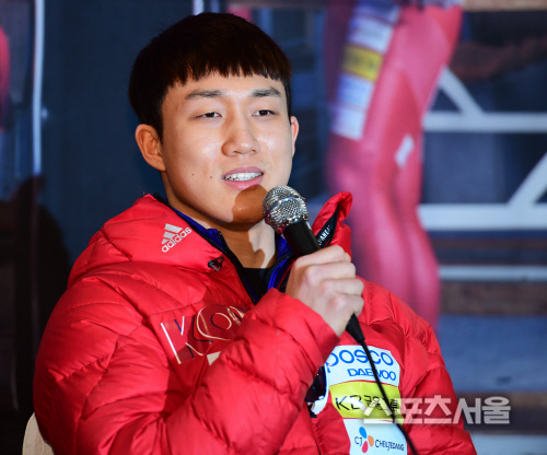 [포토] 스켈레톤 김지수 '윤성빈 잡는다는 생각으로 하겠다'